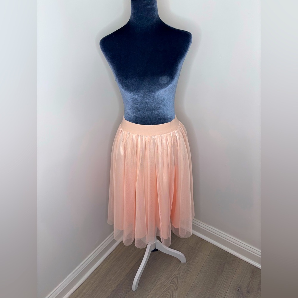 Fornash Ballerina-Style Peachy-Pink Midi Skirt. One Size.